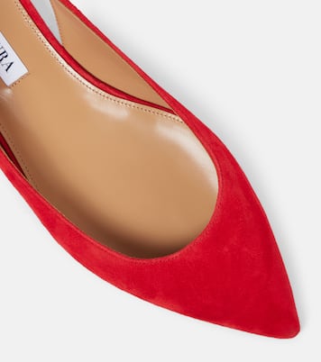 Bow Tie suede ballet flats | Aquazzura