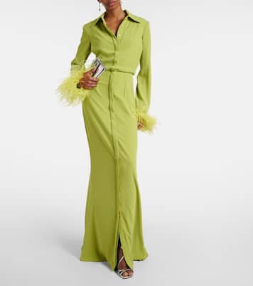 Vestido camisero de crepé satén | Roland Mouret