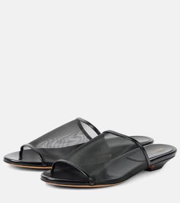 Pantoletten Marion aus Mesh mit Leder | Khaite