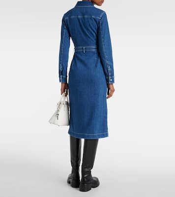 Denim midi dress | 7 For All Mankind