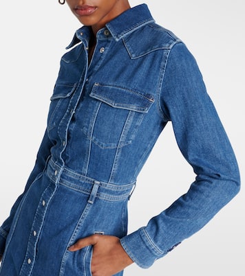 Denim midi dress | 7 For All Mankind