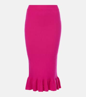 Minifalda de mezcla de lana con volantes | Nina Ricci