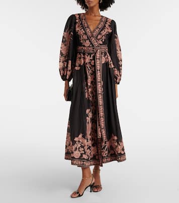 Waverly floral cotton wrap dress | Zimmermann