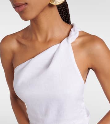 Vestido corto Marga de lino fruncido | Faithfull