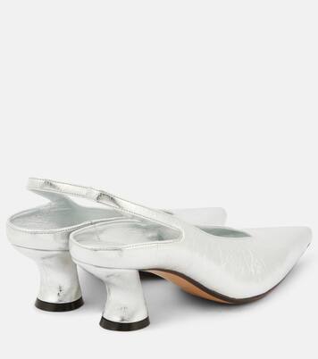 Pumps slingback 65 in pelle metallizzata | Dries Van Noten
