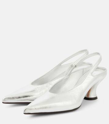 Pumps slingback 65 in pelle metallizzata | Dries Van Noten