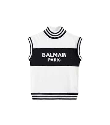 Chaleco de mezcla de lana y cachemir | Balmain Kids