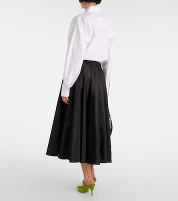 Falda midi de Re-Nylon con logo | Prada