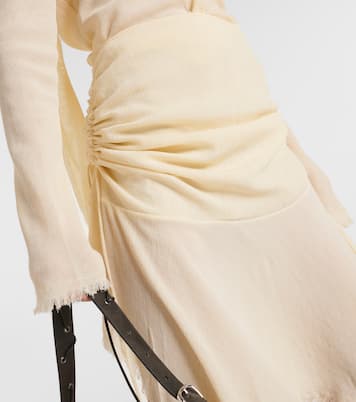 Falda midi drapeada de crepé | Acne Studios