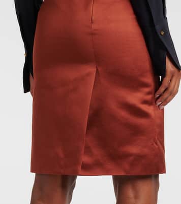 Midirock Silvia aus Duchesse-Satin | Loro Piana