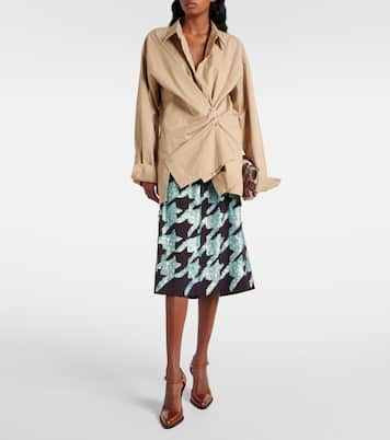 Jupe midi en soie à sequins | Dries Van Noten