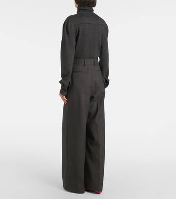 Weite High-Rise-Hose aus Schurwolle | Givenchy