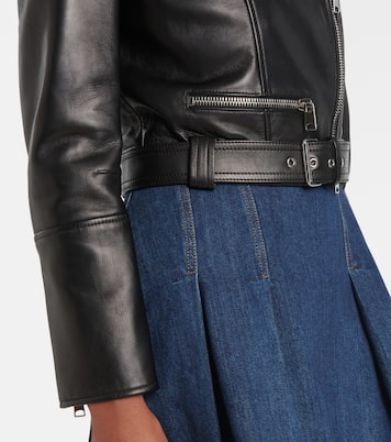 Cropped-Bikerjacke aus Leder | McQueen