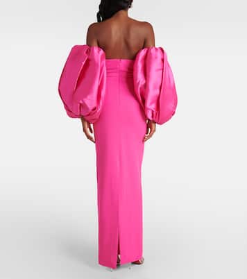Abito lungo Karina con raso | Solace London