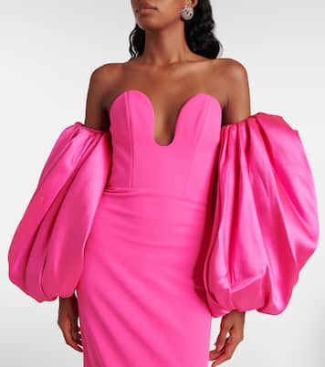 Abito lungo Karina con raso | Solace London