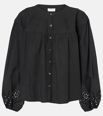 Carden broderie anglaise cotton blouse | Velvet