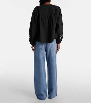 Carden broderie anglaise cotton blouse | Velvet