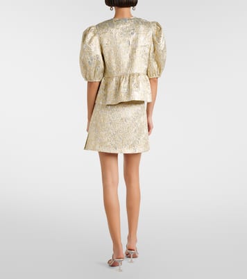 Top in broccato con maniche a sbuffo | Ganni