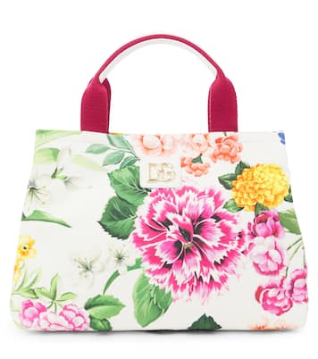 Borsa in canvas e pelle con stampa | Dolce&Gabbana Kids