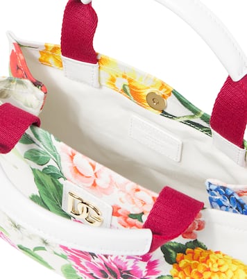 Borsa in canvas e pelle con stampa | Dolce&Gabbana Kids