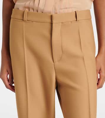 Pantaloni flared in lana grain de poudre | Chloé