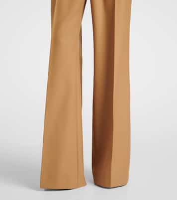 Pantaloni flared in lana grain de poudre | Chloé