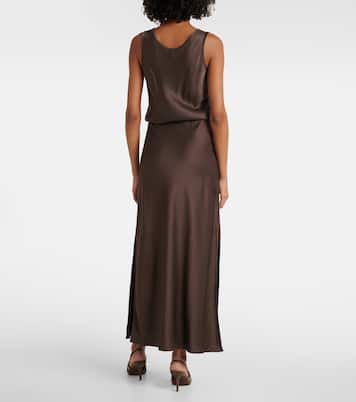 Maxikleid aus Satin | Brunello Cucinelli