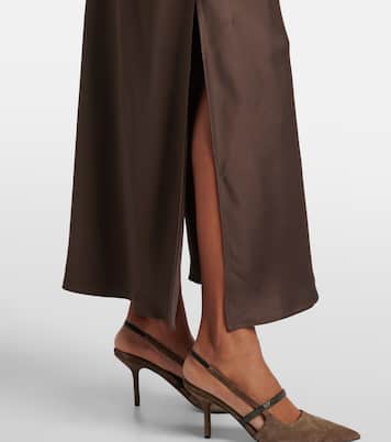 Maxikleid aus Satin | Brunello Cucinelli