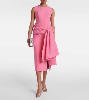 Abito midi in crêpe e seta | Carolina Herrera
