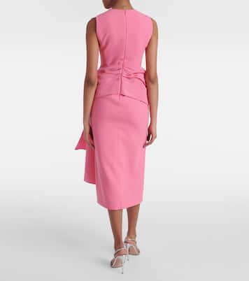 Abito midi in crêpe e seta | Carolina Herrera