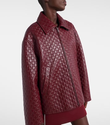 GG debossed leather jacket | Gucci
