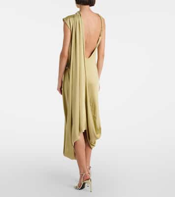 Embellished satin midi dress | Victoria Beckham