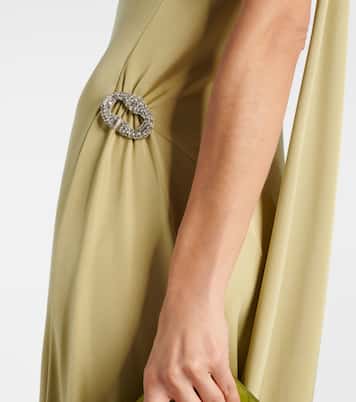 Embellished satin midi dress | Victoria Beckham