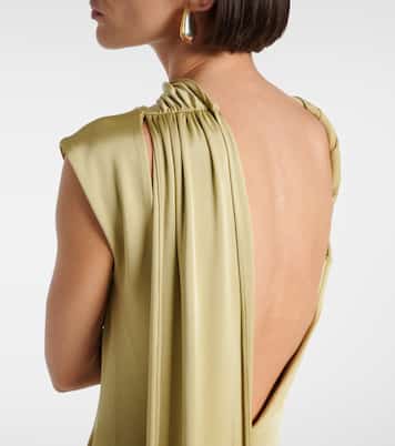 Embellished satin midi dress | Victoria Beckham