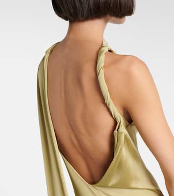 Embellished satin midi dress | Victoria Beckham