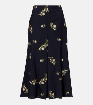 Floral jacquard midi skirt | Erdem