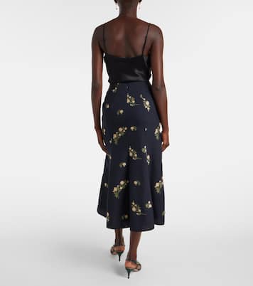 Floral jacquard midi skirt | Erdem