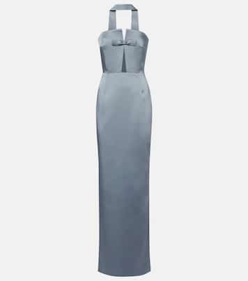 Holly bow-detail satin corset gown | The New Arrivals Ilkyaz Ozel