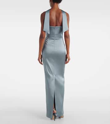 Holly bow-detail satin corset gown | The New Arrivals Ilkyaz Ozel