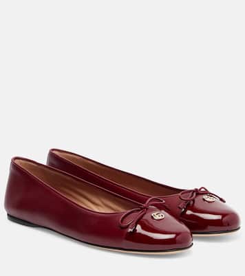 Double G leather ballet flats | Gucci