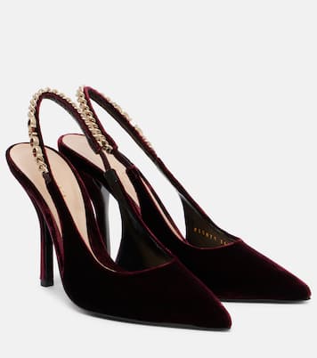 Signoria velvet slingback pumps | Gucci