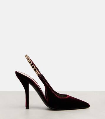 Signoria velvet slingback pumps | Gucci