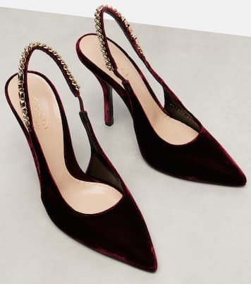 Signoria velvet slingback pumps | Gucci