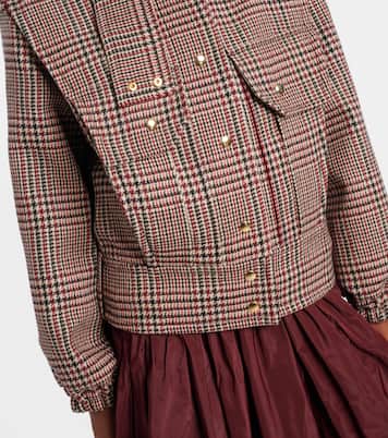 Chaqueta de lana virgen a cuadros | Patou
