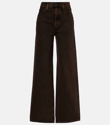 Collegiate high-rise wide-leg jeans | Frame