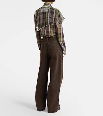 Collegiate high-rise wide-leg jeans | Frame