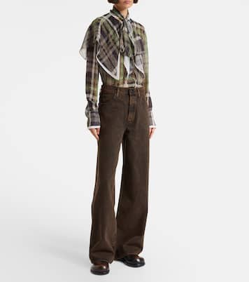 Collegiate high-rise wide-leg jeans | Frame