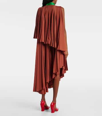 Pleated asymmetric midi dress | Loewe