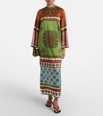 70皮革边饰天鹅绒穆勒鞋 | Gianvito Rossi