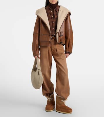 Schneestiefel Evx aus Leder und Veloursleder | Moon Boot